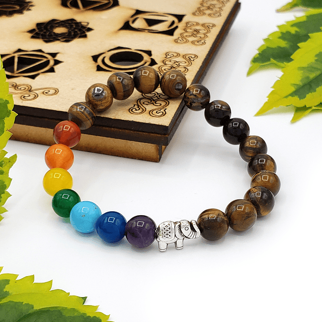 Pulsera 7 Chakras con Elefante  2