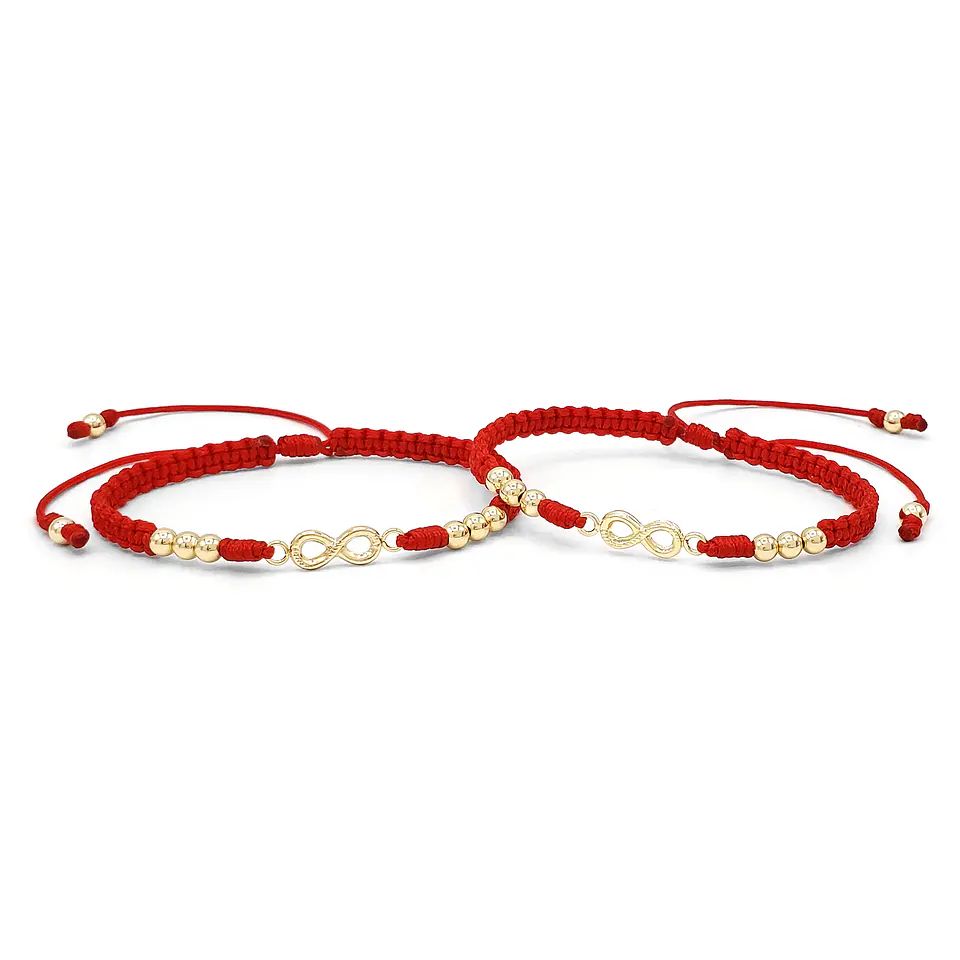 Pulseras para Pareja Infinito Oro Laminado 18k 1