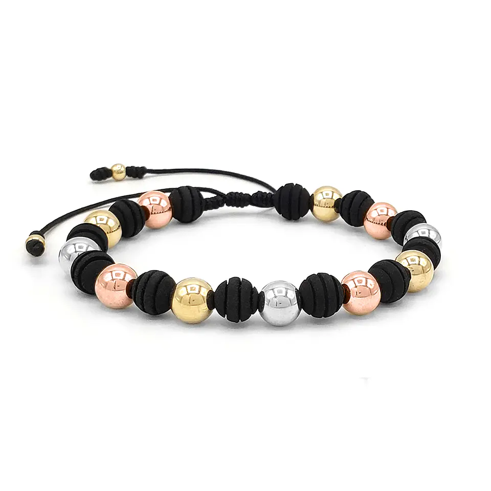 Pulsera con Neopreno y Oro Laminado 18K 1