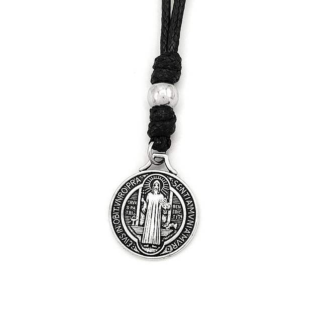 Collar Ajustable Medalla San Benito de Abad 1