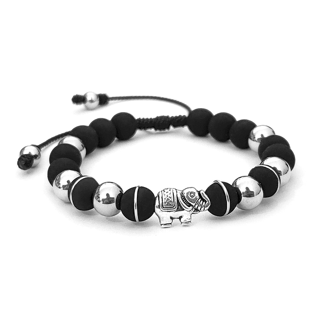 Pulsera con Elefante Neopreno y Acero 1
