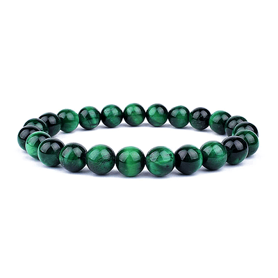 Pulsera Piedra Ojo de Tigre Colores 8mm - VERDE