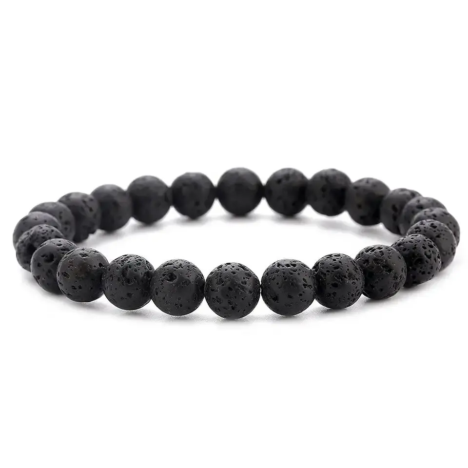 Pulsera Piedra Volcánica 8mm 1