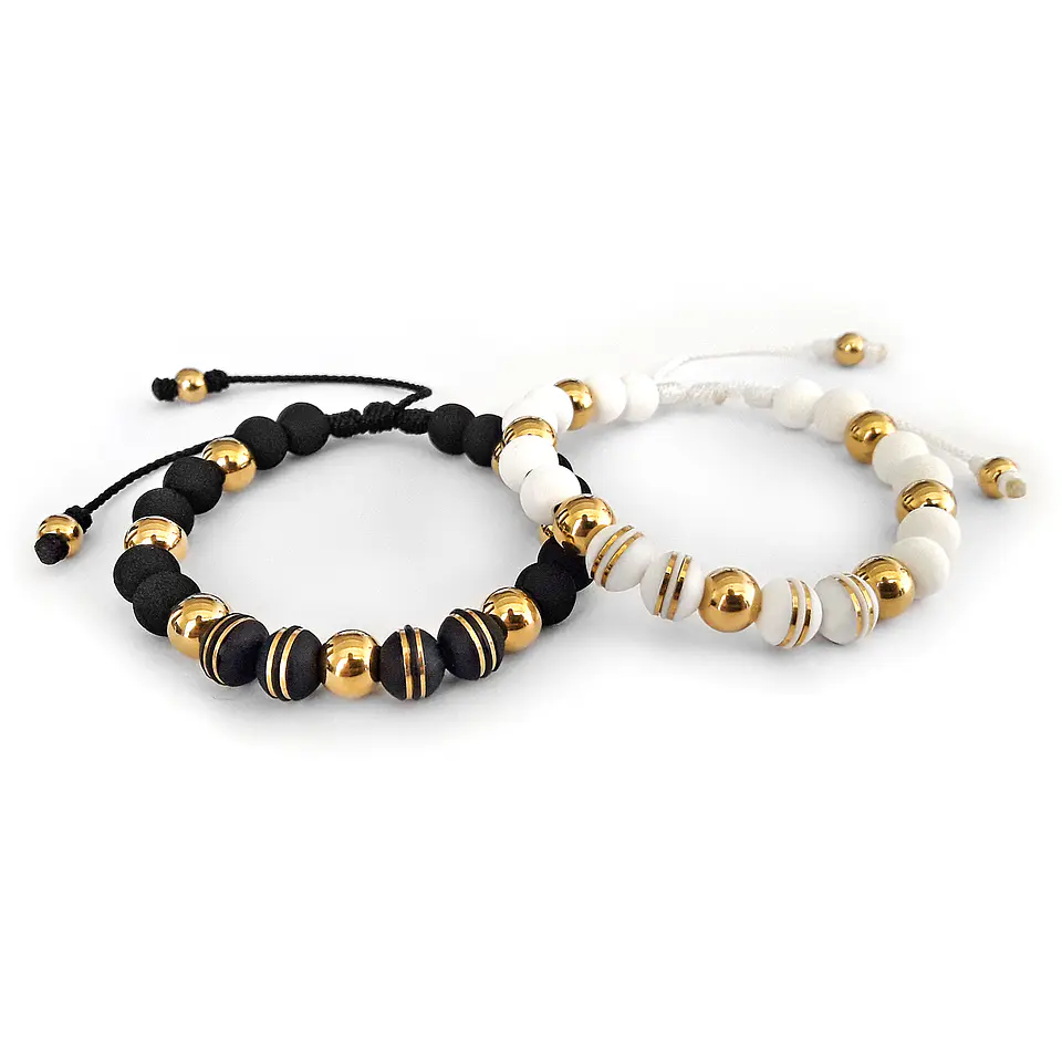 Pulseras para Parejas con Neopreno y Acero 1