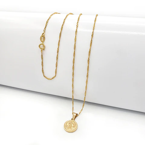Cadena San Benito de Abad Oro Laminado 18k