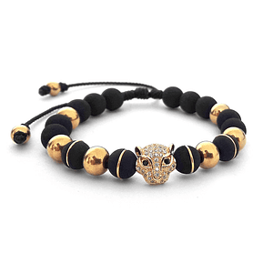 Pulsera para Hombre Leopardo Neopreno Acero