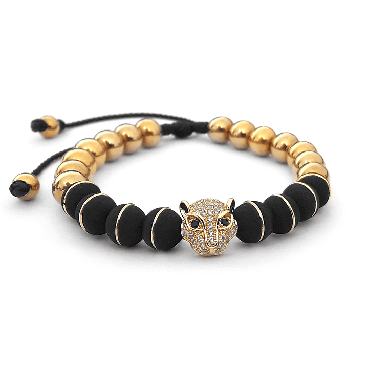 Pulsera con Leopardo Neopreno y Acero