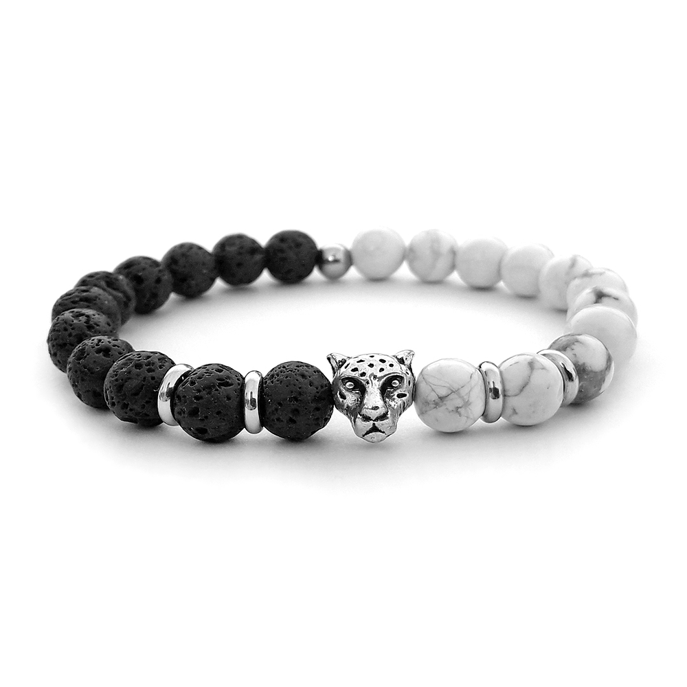 Pulsera Leopardo con Piedras Naturales