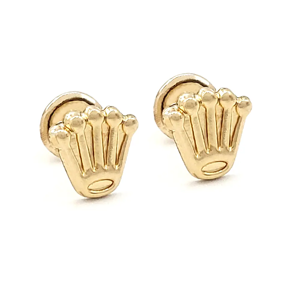 Topos Aretes Coronas Oro Laminado 18k 1