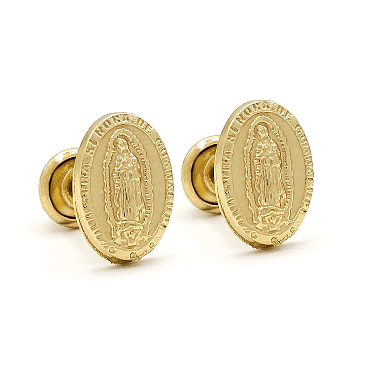 Topos Aretes Virgen Guadalupe Oro Laminado 18k 1