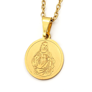 Cadena Corazón de Jesus Acero