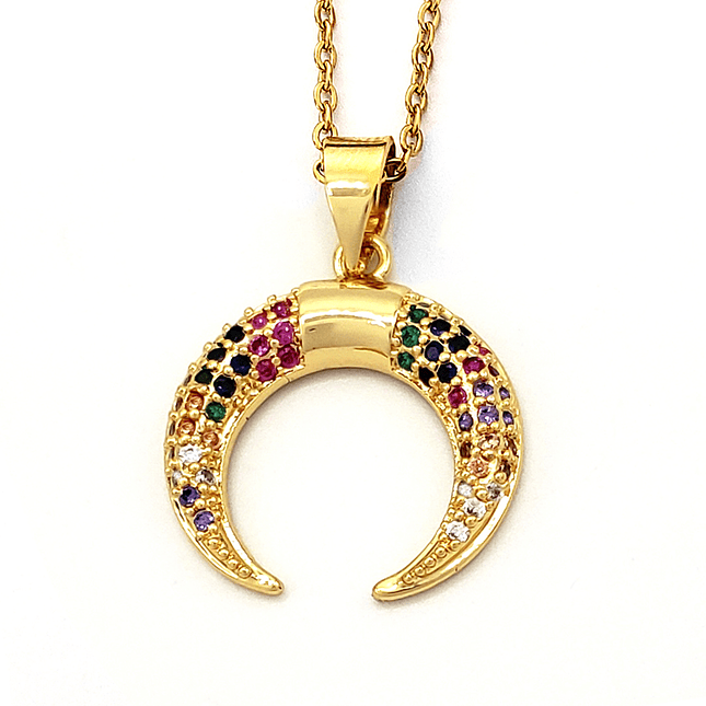 Cadena Acero con Luna Colores 1