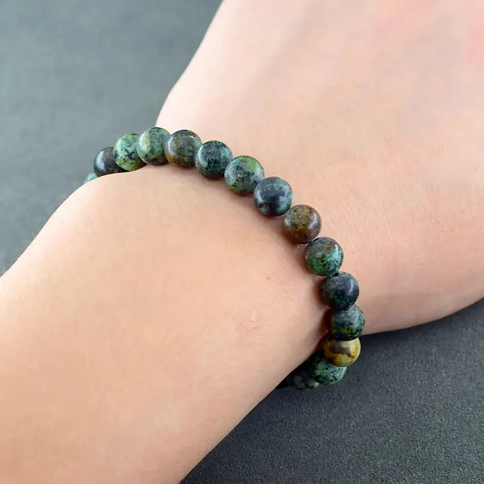 Pulsera Piedra Turquesa Africana 8mm 3