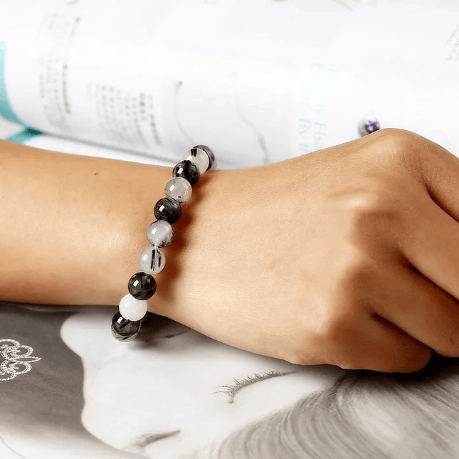 Pulsera con Piedra Cuarzo Turmalinado 8mm 2