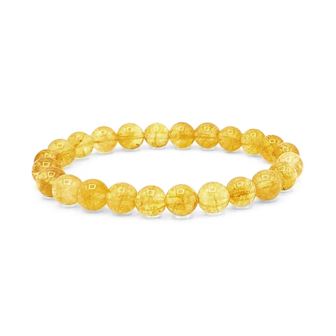 Pulsera de Piedra Natural Cuarzo Citrino 8mm