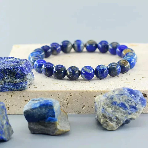 Pulsera con Piedra Lapislázuli 8mm