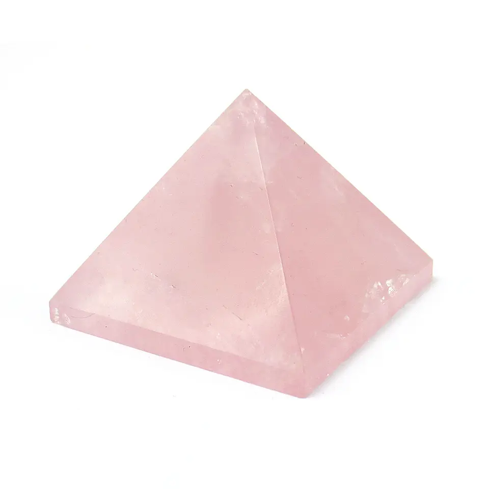 Pirámide Piedra Cuarzo Rosado - Amor y Bienestar Emocional 1
