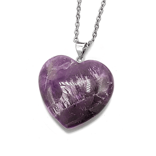 Cadena con Corazón Piedra Amatista