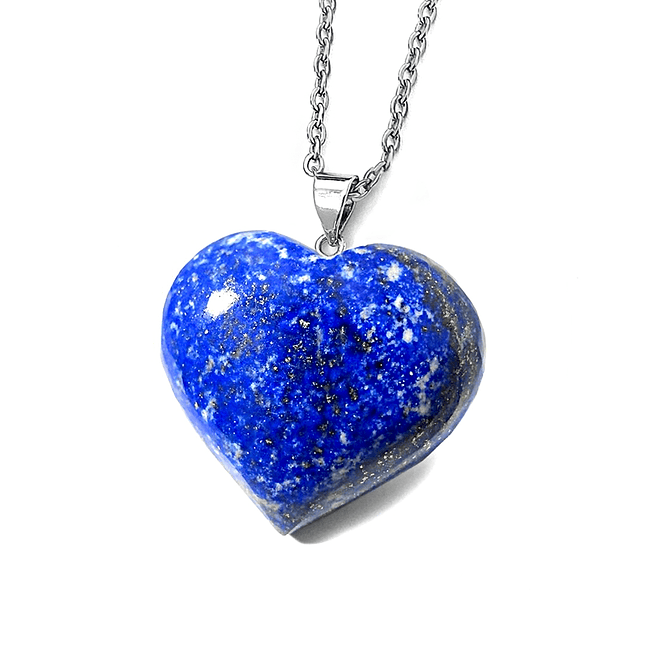 Cadena Corazón Piedra Lapislázuli  1