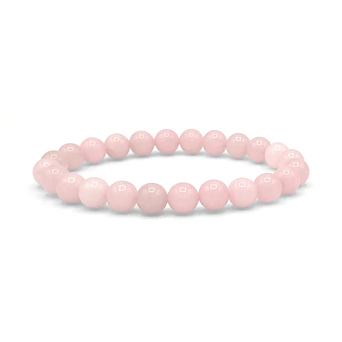Pulsera Piedra Cuarzo Rosado 8mm