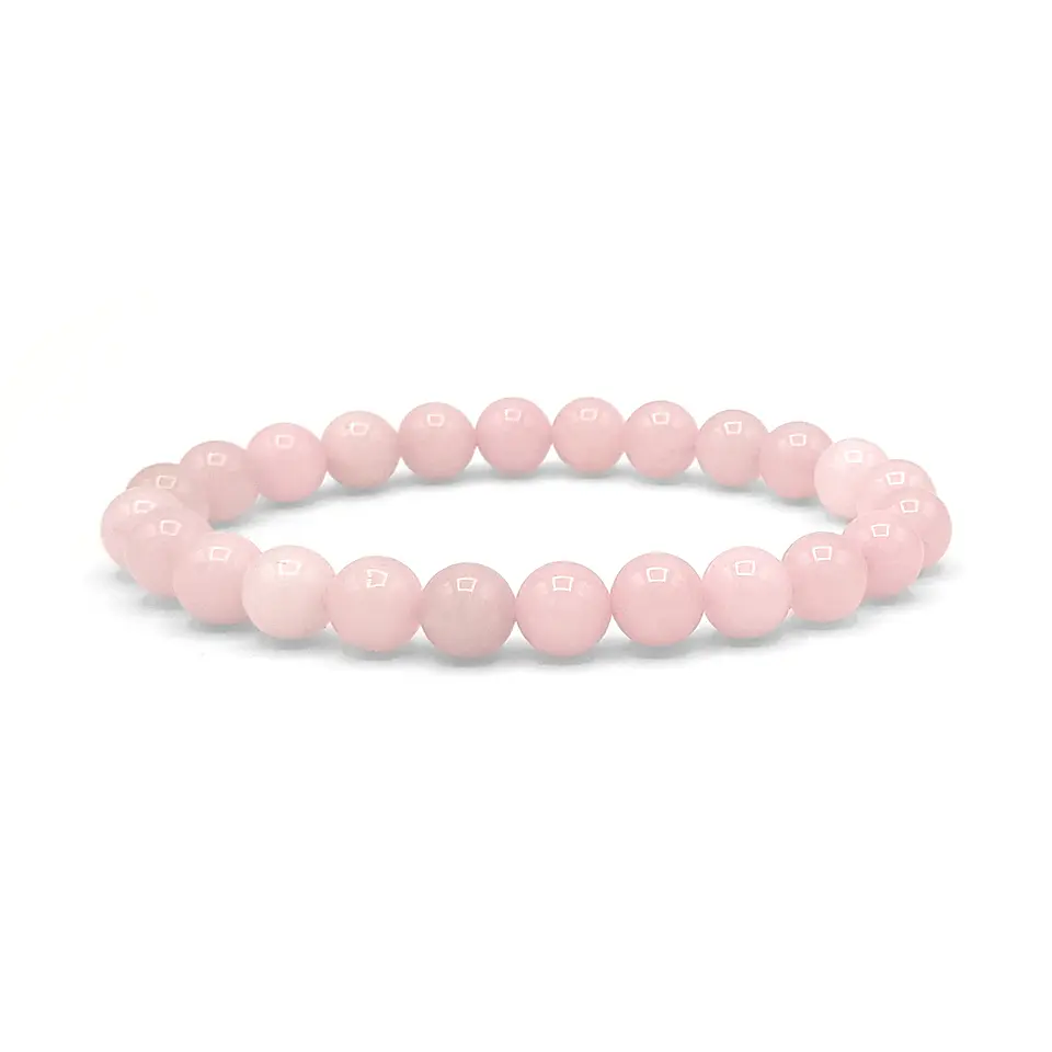 Pulsera Piedra Cuarzo Rosado 8mm 1