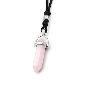 Collar Péndulo Piedra Cuarzo Rosado