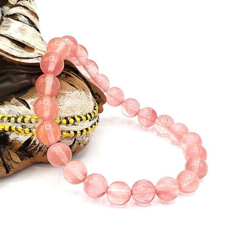 Pulsera Piedra Cuarzo Cherry 8mm