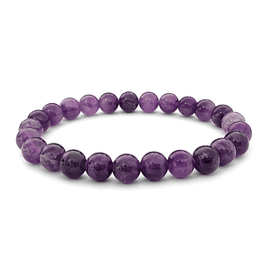 Pulsera con Piedra Amatista Natural 8mm