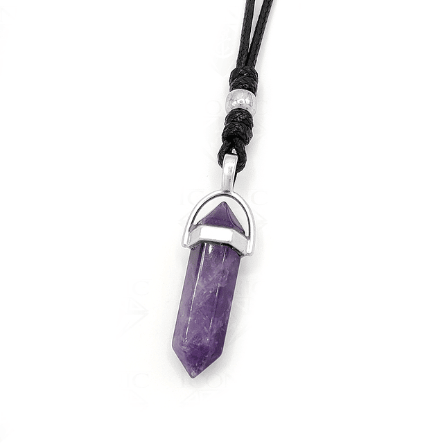 Collar con Pendulo Piedra Amatista 1