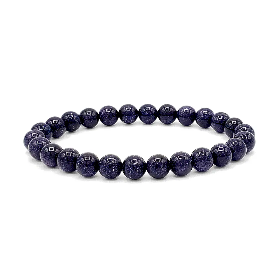 Pulsera con Piedra Lluvia de Plata de 8mm 1