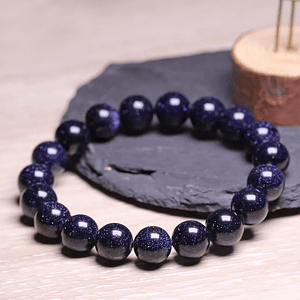 Pulsera con Piedra Lluvia de Plata de 8mm