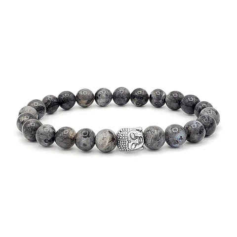Pulsera Buda Piedra Espectrolita 8mm