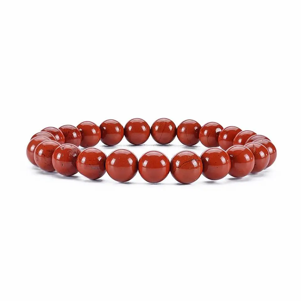 Pulsera Piedra Natural Jaspe Rojo 8mm 1