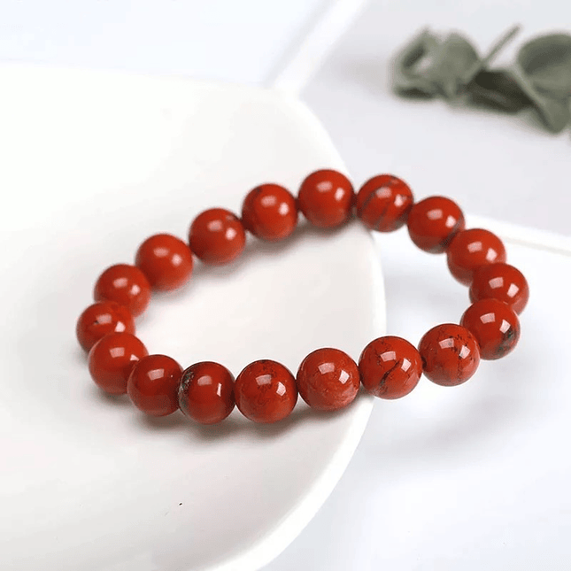 Pulsera Piedra Natural Jaspe Rojo 8mm 2