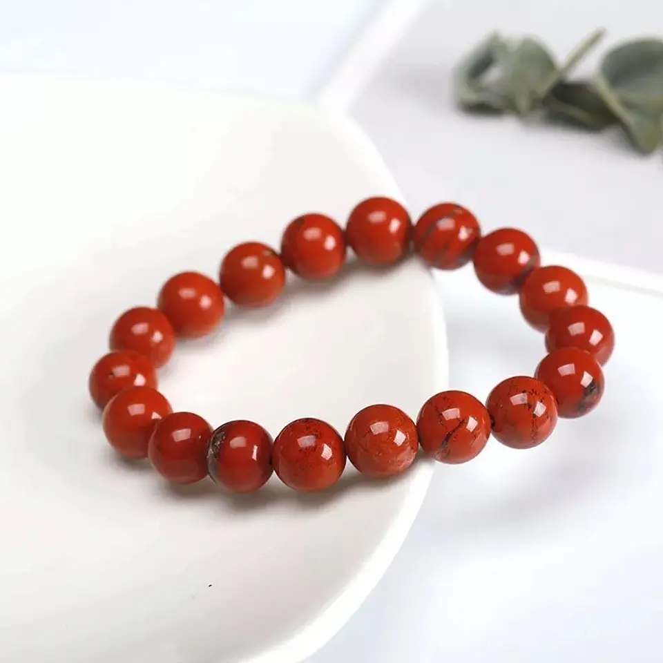 Pulsera Piedra Natural Jaspe Rojo 8mm 2