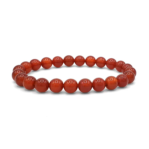 Pulsera Piedra Cornalina Natural 8mm