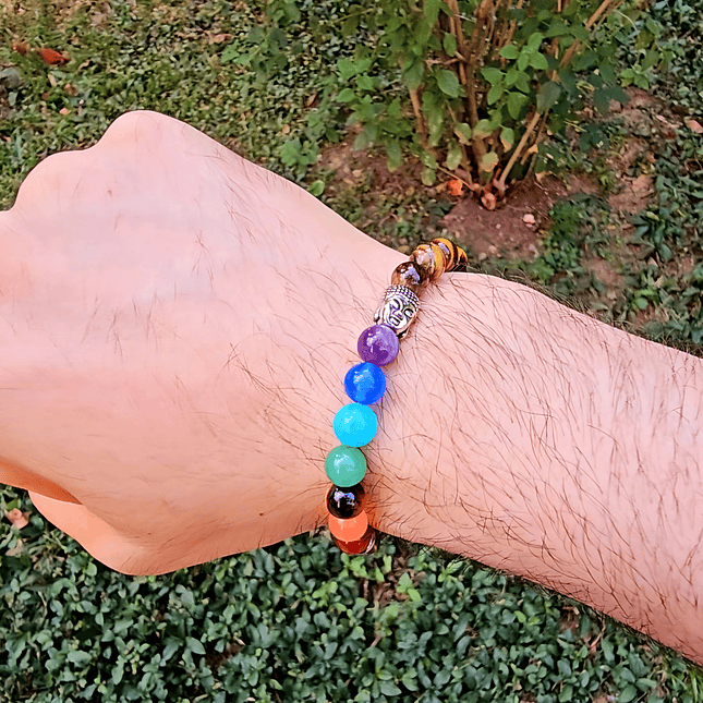 Pulsera 7 Chakras Buda Piedra Ojo de Tigre 3