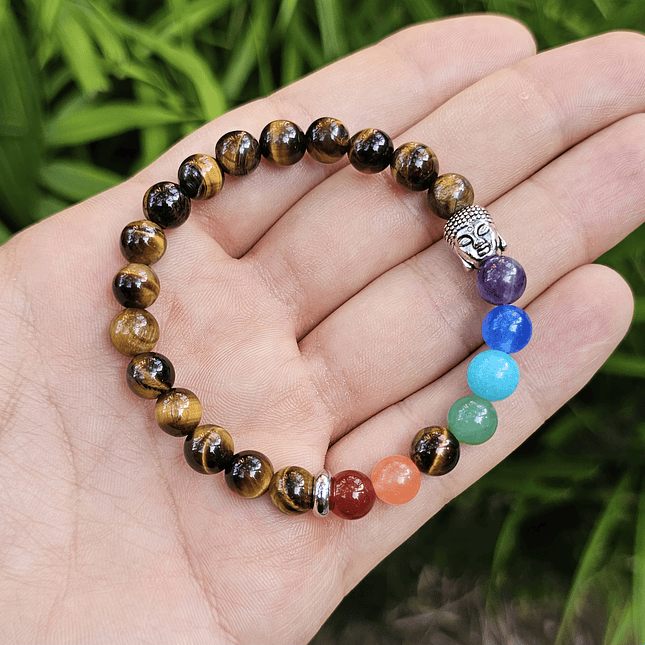 Pulsera 7 Chakras Buda Piedra Ojo de Tigre 4
