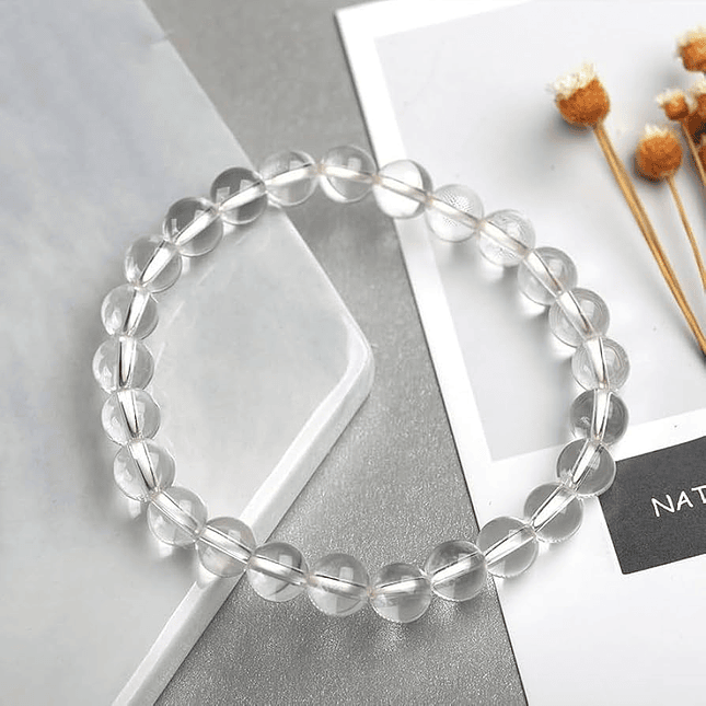 Pulsera Piedra Cuarzo Cristal Natural 8mm 2