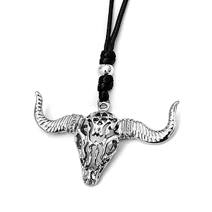 Collar Ajustable con Cráneo de Toro