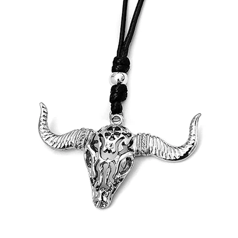 Collar Ajustable con Cráneo de Toro