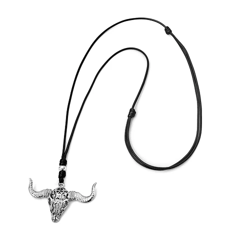 Collar Ajustable con Cráneo de Toro