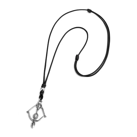 Collar Ajustable con Dije de Arco y Flecha