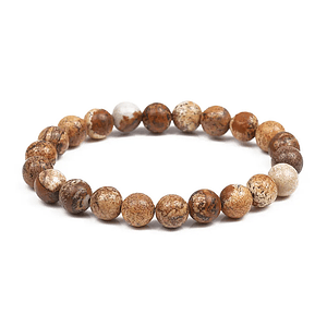 Pulsera Piedra Jaspe Madera