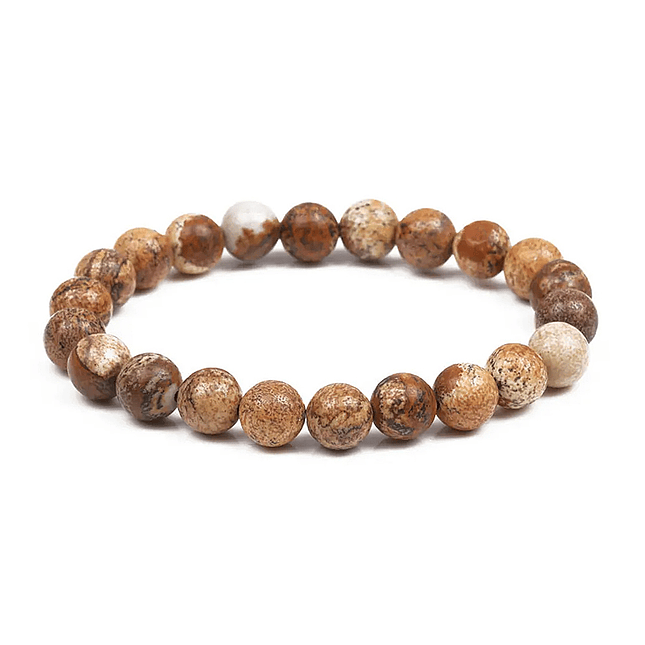 Pulsera Piedra Jaspe Madera 1