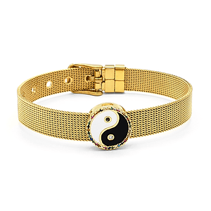 Pulsera Yin-Yang Acero Inoxidable