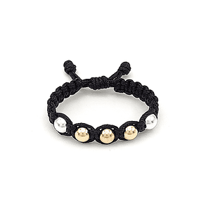 Anillo Tejido Oro Laminado 18k y Plata Italiana Ley 925