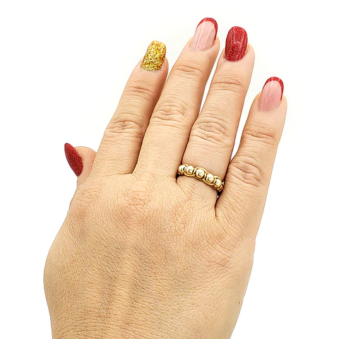 Anillo Tejido Oro Laminado de 18k