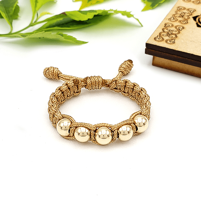 Anillo Tejido Oro Laminado de 18k 3