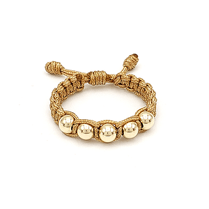 Anillo Tejido Oro Laminado de 18k